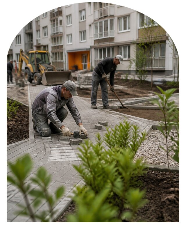 Благоустройство двора многоквартирного дома в Урае